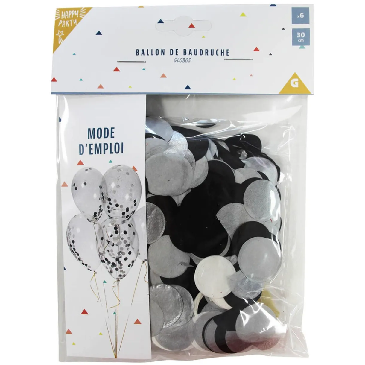 Ballon et ses confettis x6 < Gifi New