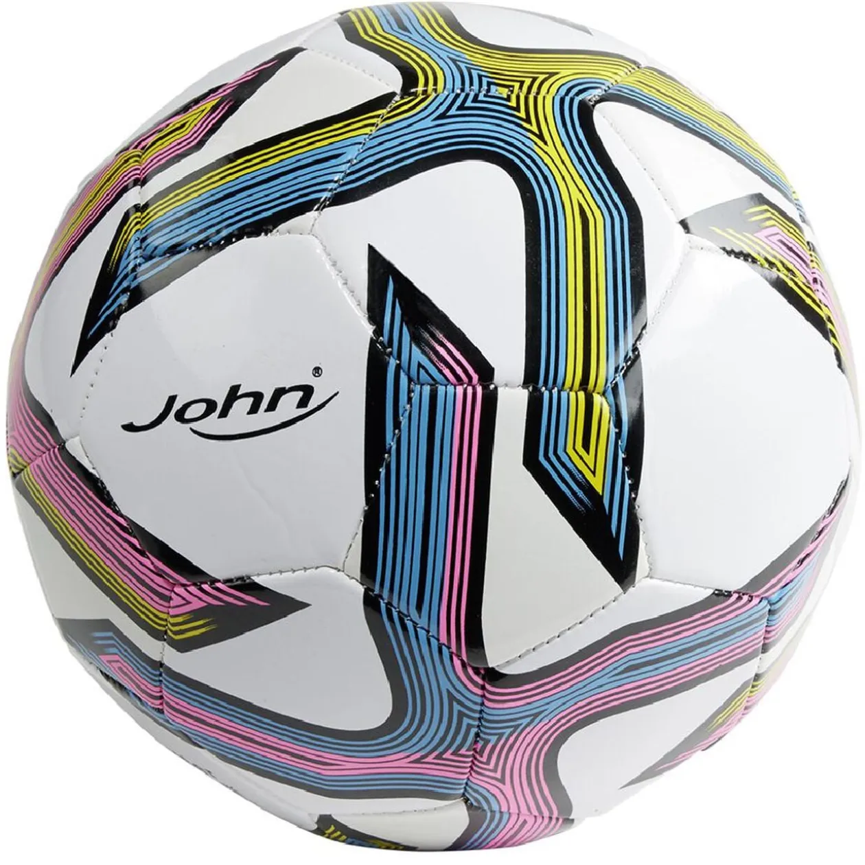 Ballon football cousu multicolore Ø22cm John