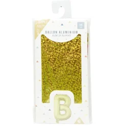 Ballon forme lettre B aluminium (2 modèles doré ou argenté) < Gifi Sale