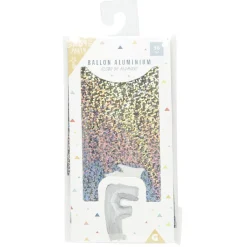 Ballon forme lettre F aluminium (2 modèles argenté ou doré) < Gifi Sale
