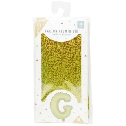 Ballon forme lettre G aluminium (2 modèles argenté ou doré)