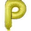 Ballon forme lettre P aluminium (2 modèles doré ou argenté) < Gifi Sale