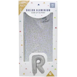 Ballon forme lettre R aluminium (2 modèles argenté ou doré) < Gifi Sale
