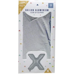 Ballon forme lettre X aluminium (2 modèles argenté ou doré) < Gifi Clearance