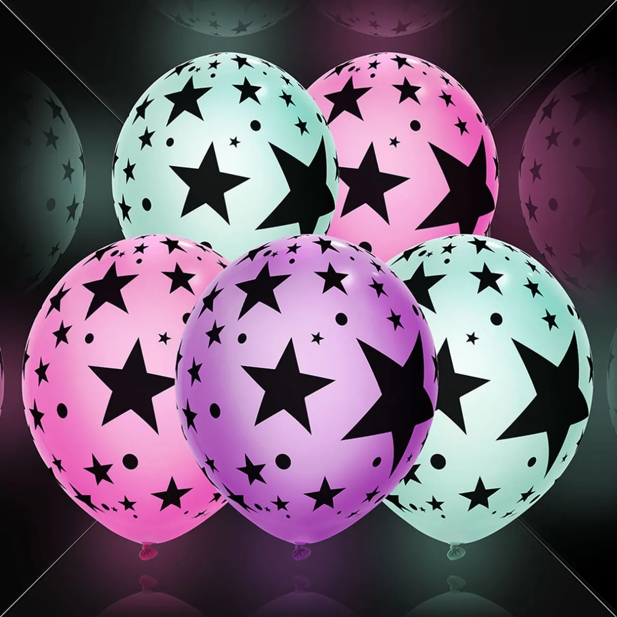 Ballon lumineux LED Illooms motifs étoiles x5 < Gifi Clearance