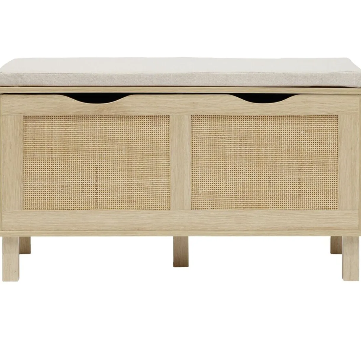 Banc coffre Kanna cannage rotin 80x35xH45cm < Gifi