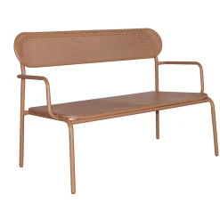 Banc de jardin Faro empilable terracotta 110x56xH75cm < Gifi Discount