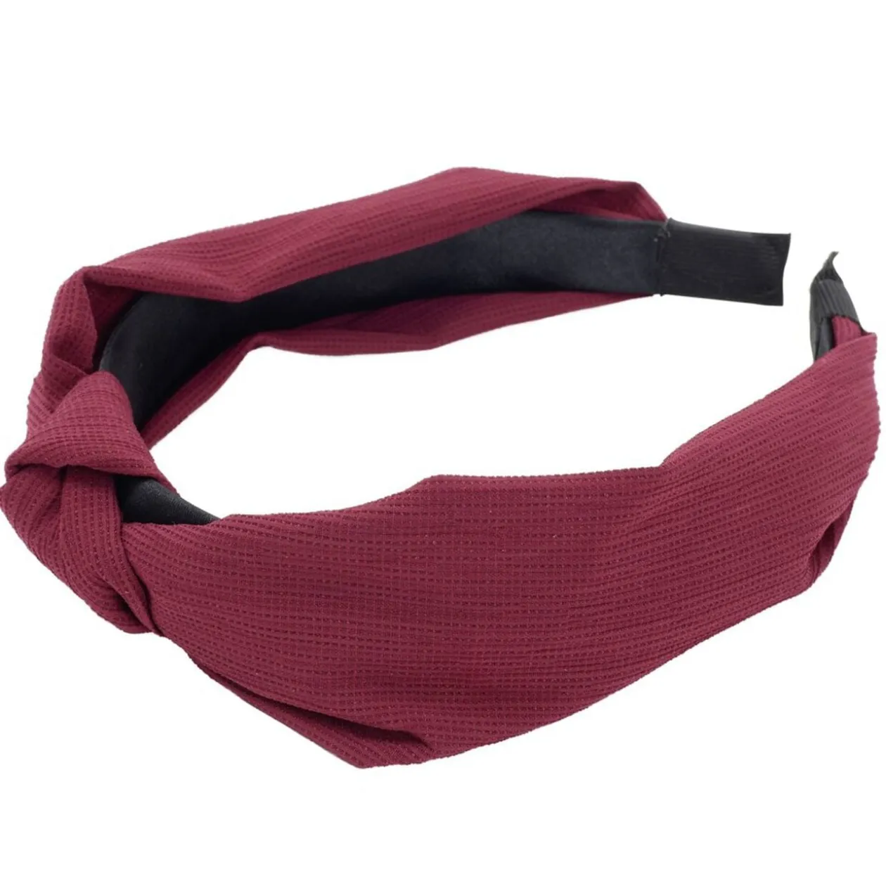 Bandeau à cheveux effet noué jaune moutarde ou rouge (2 modèles)