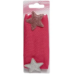 Bandeau élastique rose avec étoile glitter