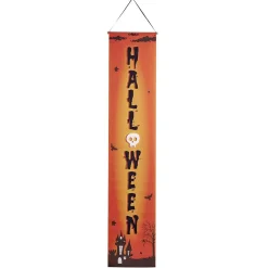 Bannière verticale inscription Happy Halloween 40xH200cm x2