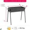 Barbecue à charbon acier Gordon 61x102xH86cm