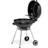 Barbecue charbon 2 roulettes rond Fisher avec couvercle acier noir 66,5x58x90cm < Gifi Online