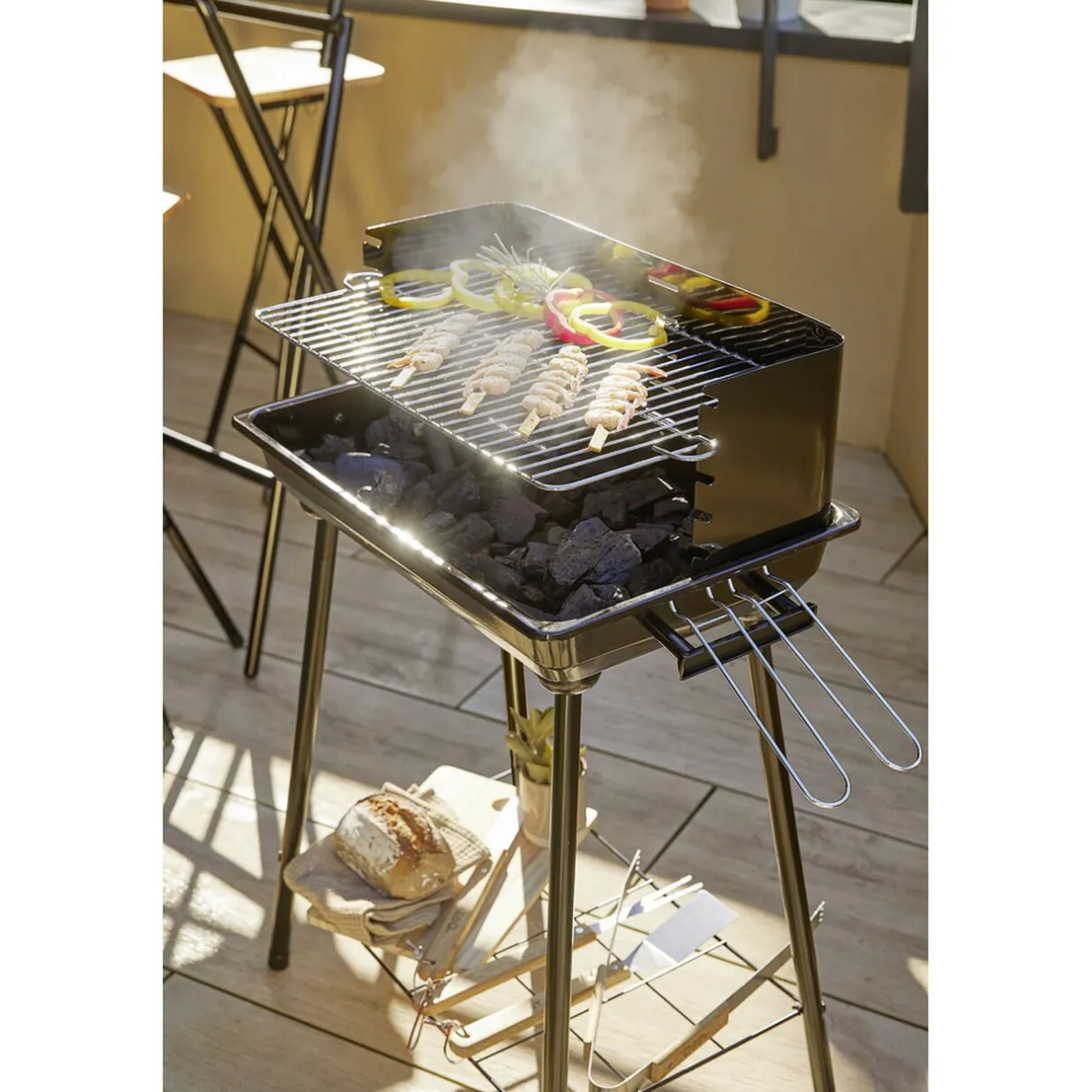 Barbecue à charbon Tucson métal noir < Gifi Hot