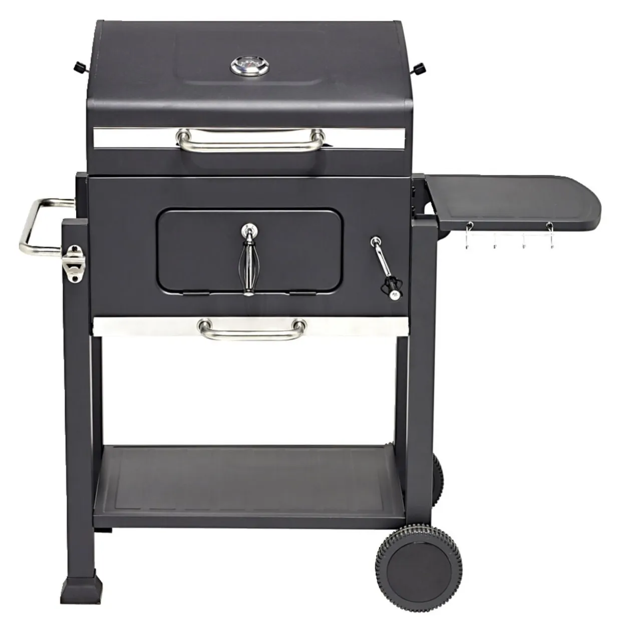 Barbecue à charbon Wilson rectangulaire avec couvercle 2 roulettes 114x72H108cm