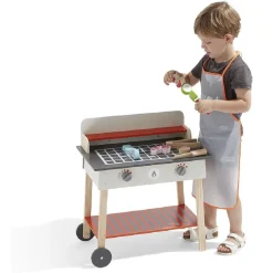 Barbecue extérieur enfant en bois + accessoires < Gifi Best