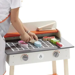 Barbecue extérieur enfant en bois + accessoires < Gifi Best