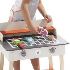 Barbecue extérieur enfant en bois + accessoires < Gifi Best
