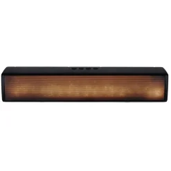 Barre de son lumineuse effet flamme plastique noir L40cm 10W < Gifi Best