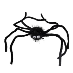 Barrette cheveux adulte Halloween araignée géante noire L12cm