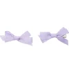 Barrette à cheveux x2 mini noeud tissu pastel 2x5cm (4 modèles)