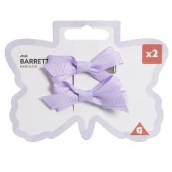 Barrette à cheveux x2 mini noeud tissu pastel 2x5cm (4 modèles)