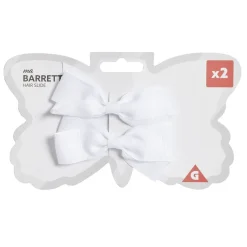 Barrette à cheveux x2 mini noeud tissu pastel 5,5x10cm (4 modèles) < Gifi Hot