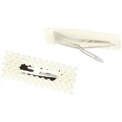 Barrette perles imitation blanc x2 < Gifi Sale