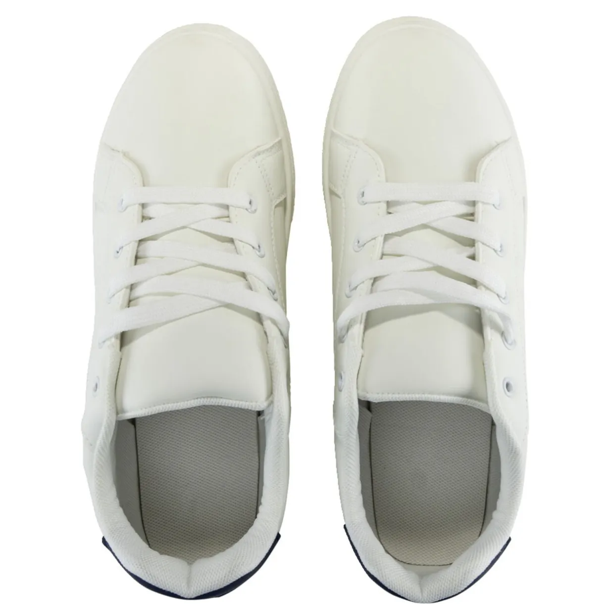 Baskets unisexe simili blanc rayures rouges et bleues T42 < Gifi Sale