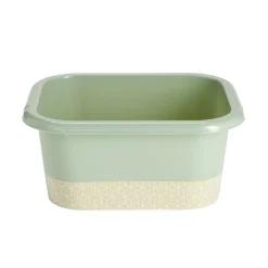 Bassine plastique vert sauge motif décoratif 37x30xH14cm < Gifi Best
