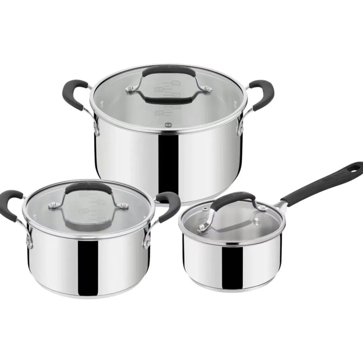 Batterie de cuisine Tefal Jamie Oliver 3 casseroles Ø16/20/24cm avec couvercles < Gifi New