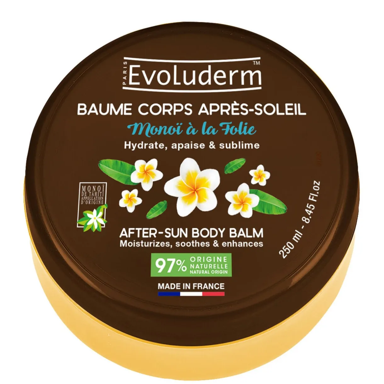 Baume corps après-soleil Evoluderm monoï 250ml < Gifi Clearance