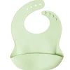 Bavoir bébé en silicone ramasse miette et ajustable 22x30cm (2 modèles)