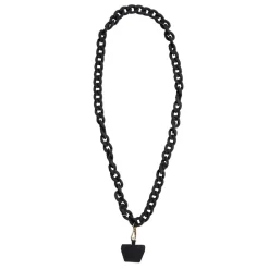 Bijou chaîne de téléphone maille en plastique noir L120cm < Gifi