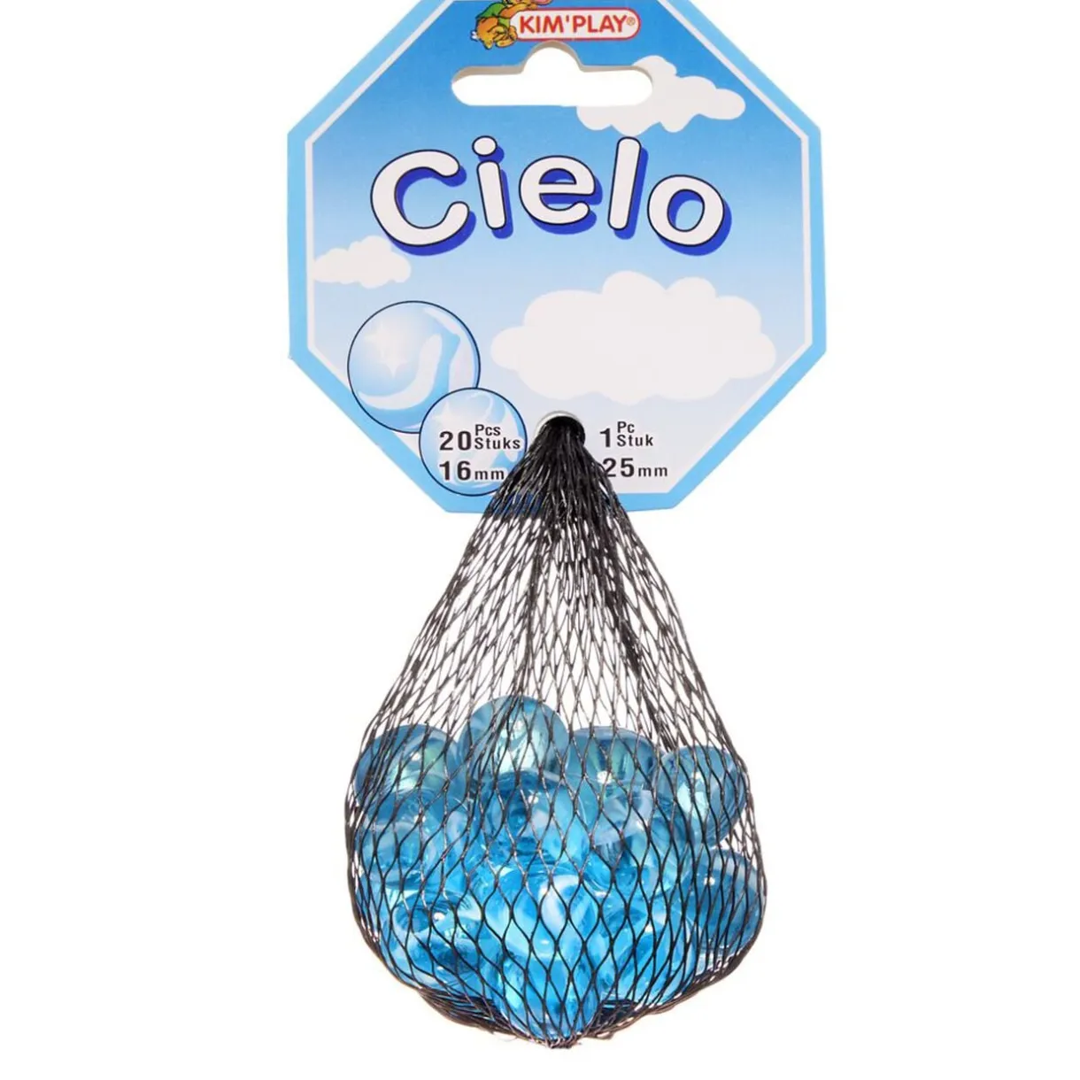 Bille en verre x20 + 1 boulard bleu Cielo < Gifi Outlet