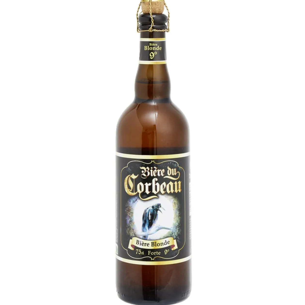 Bière blonde forte Corbeau 9% bouteille 75cl