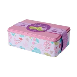 Biscuits macarons 160gr boîte métal 20x13xH7cm (2 modèles)