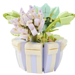 Bloc de construction pot de fleurs 3D avec plus de 250 pièces (2 modèles) < Gifi Clearance