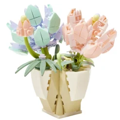 Bloc de construction pot de fleurs 3D avec plus de 250 pièces (2 modèles) < Gifi Clearance