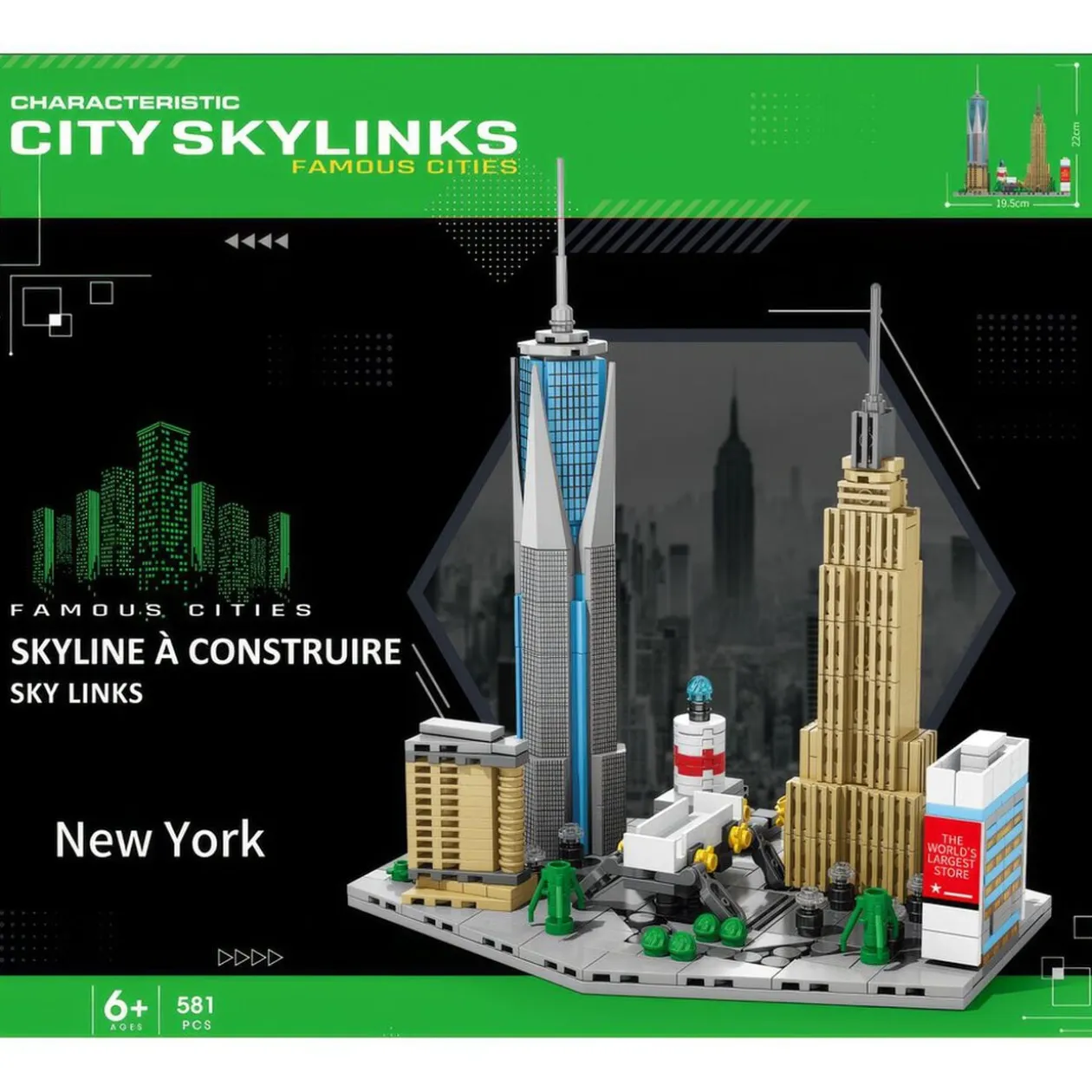 Bloc de construction Skyline 593 pièces (4 modèles)