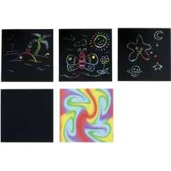 Bloc note 200 cartes à gratter et 20 batonnets 9,3x9,3xH7,4cm