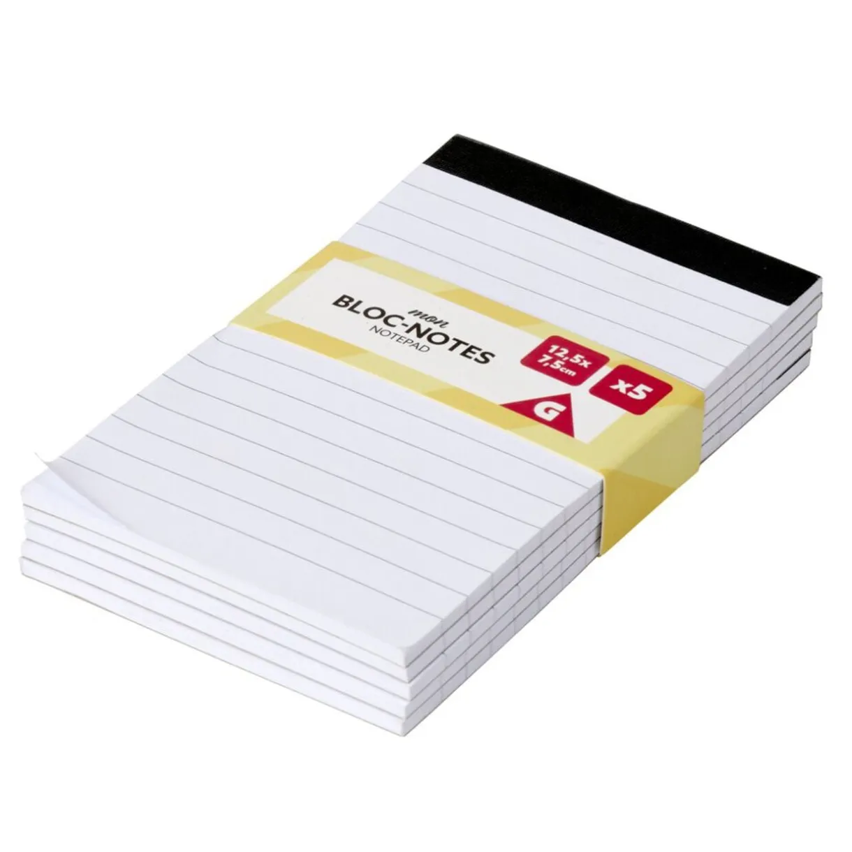 Bloc note papier format A5 30 feuilles 7,6x12,5cm < Gifi Hot