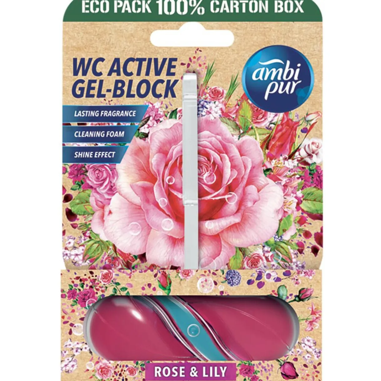 Bloc WC gel actif Ambi Pur parfum Rose et Lys < Gifi Clearance
