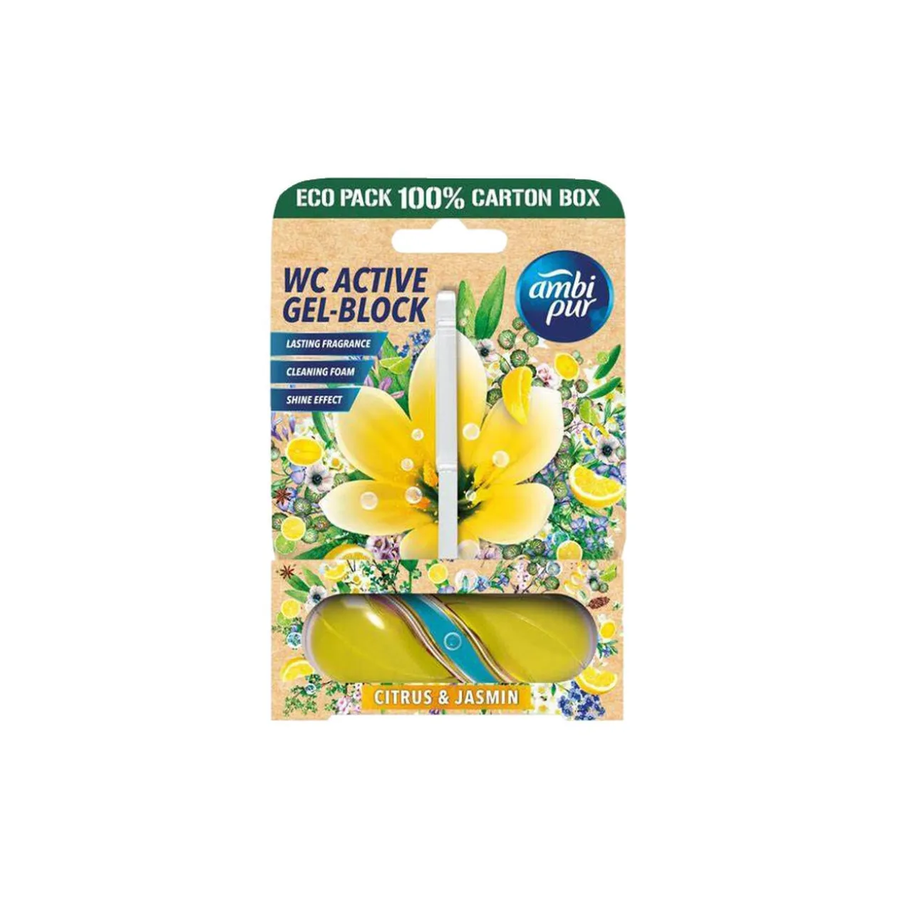 Bloc WC gel actif Ambi Pur parfum Citron Jasmin
