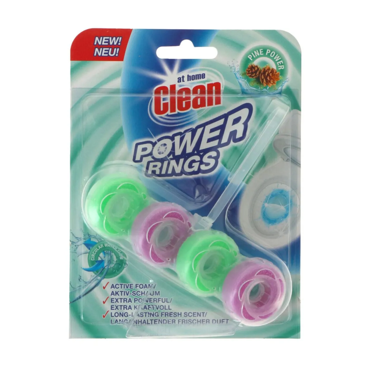 Bloc WC mousse active Power Rings senteur pin
