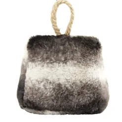 Bloque porte fausse fourrure avec lanière corde - 2 coloris < Gifi Online