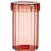 Bocal alimentaire verre 850ml haute résistance rose foncé Ø10xH15,5cm