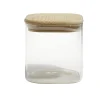 Bocal de conservation 65 cl en verre avec couvercle en bois < Gifi Online