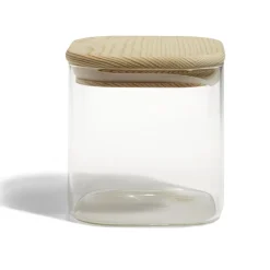 Bocal de conservation 65 cl en verre avec couvercle en bois < Gifi Online