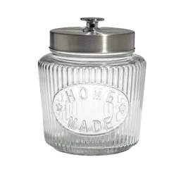 Bocal de conservation 1.4L verre couvercle métal Ø11,5xH18cm < Gifi Clearance