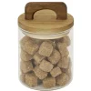 Bocal de conservation 500ml en verre avec couvercle en bois Ø9,5xH10cm < Gifi Discount